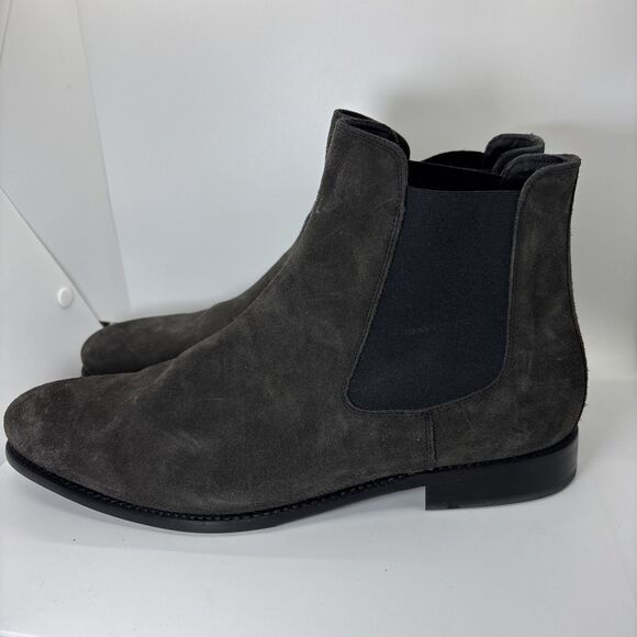 Men’s Size 12.5 Thursday Boot Company Duke Chelsea Boots Dark Olive Suede 2310 - Picture 5 of 12